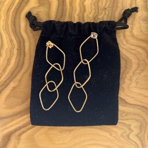 Gold color drop earrings